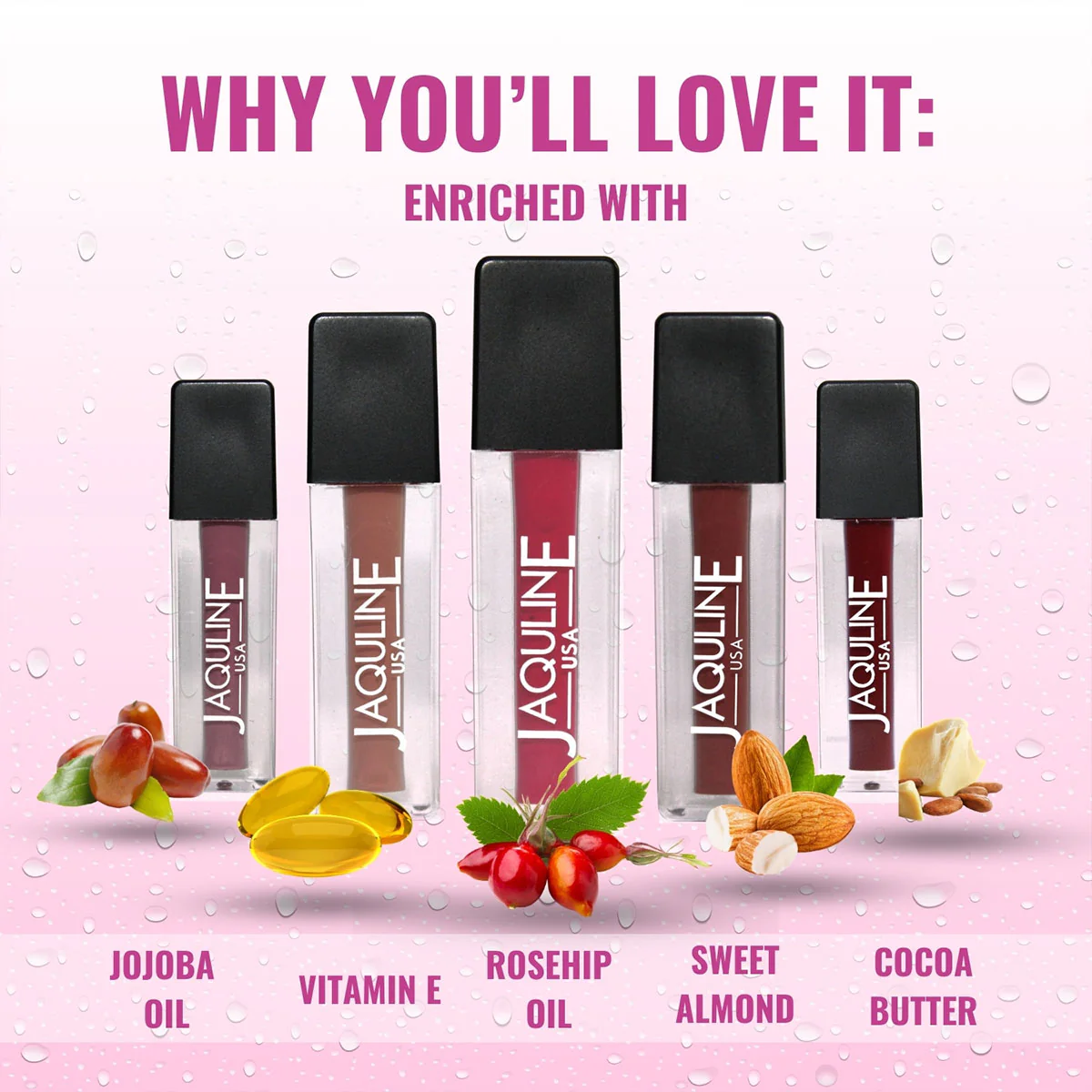Jaquline USA Pout Power Liquid Mini Lipstick  (1.25ml Each) - Image 3